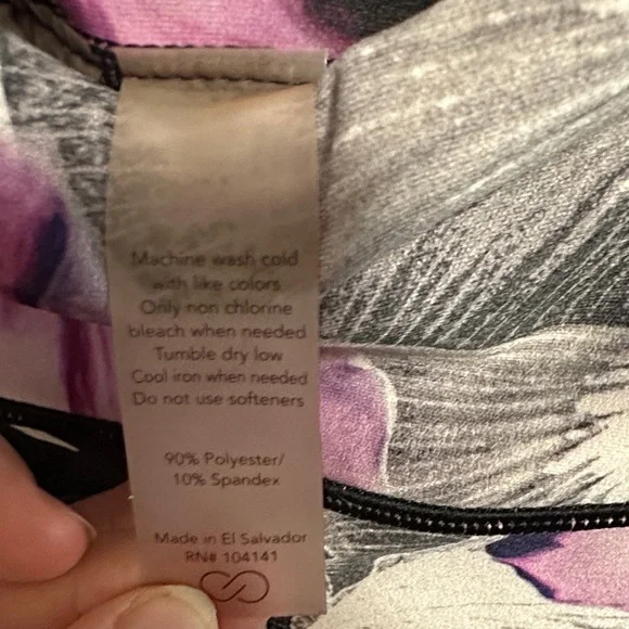 CALIA by Carrie Underwood Floral Leggings - Black and Pink - Picture 5 of 10